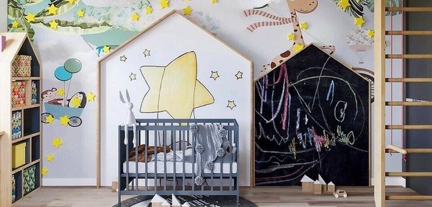 Как превратить детскую комнату в сказочный мир: 10+ лайфхаков по декору стен