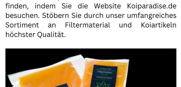 Filtermaterial kaufen | Koiparadise.de