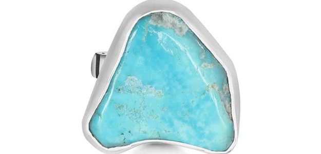 Raw Elegance: Statement Rough Turquoise Ring