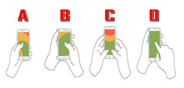 Тест "Как вы держите телефон?"