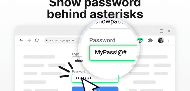 How to reveal the password behind asterisks in browser/ Show Password