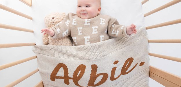 100% Organic Cotton Personalised Baby Blankets | Namely Co