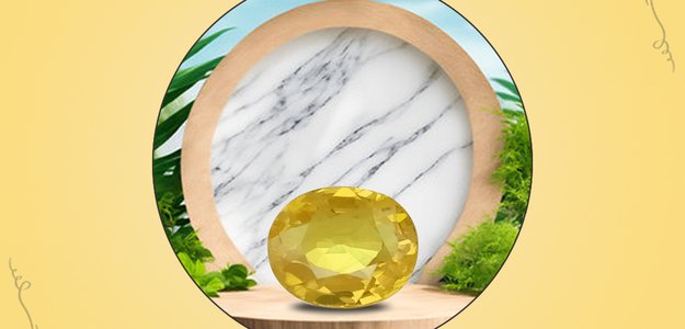 Original yellow sapphire stone