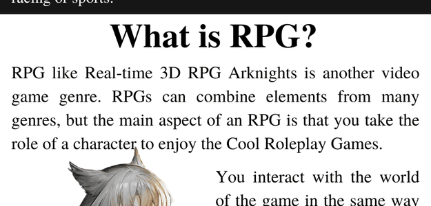 Reason For Popularity Of Role Playing Games