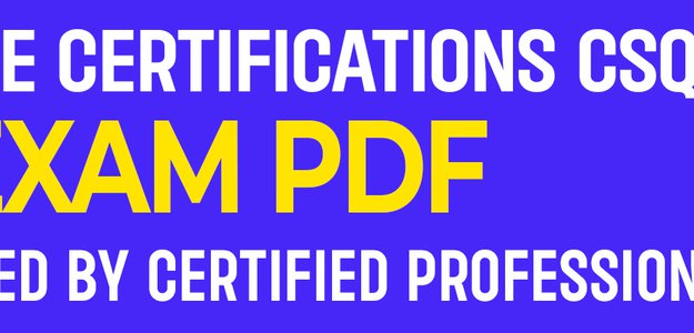 Software Certifications Exam PDF - Make Notes for CSQA Exam Preparation