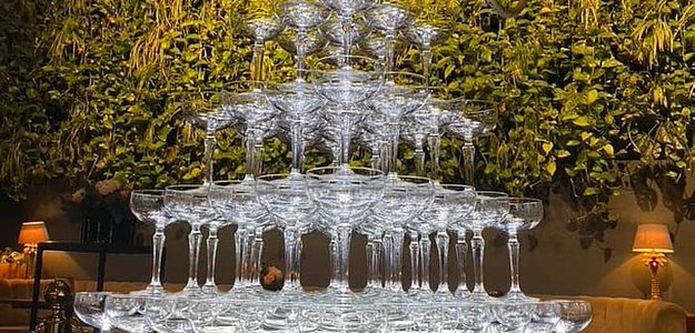 Opulent Bride and Groom Champagne Flutes: Indulge in Luxury Toasts