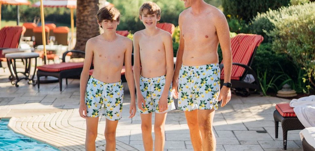 Buy Men's & Boys Amalfi Coast Lemon Swim Matching Short