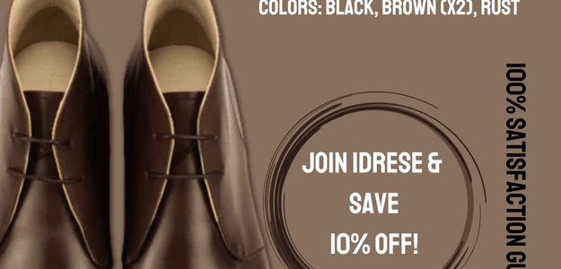 Men's Dark Brown Leather Chukka Boots - The Hudson by Idrese