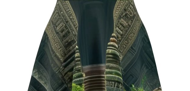 An Ancient Temple Harmonizing With Skater Skirt from Pixite AI