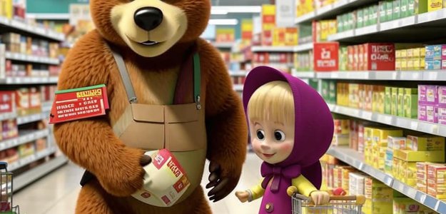 Маша и Медведь в Гипермаркете! 😄