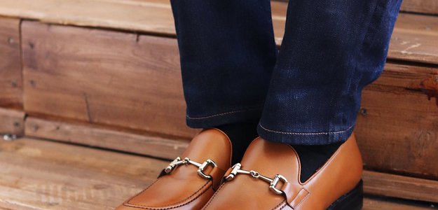 Metal Bit Loafer in Honey for Men (Shoes) — The Andre by Idrese
