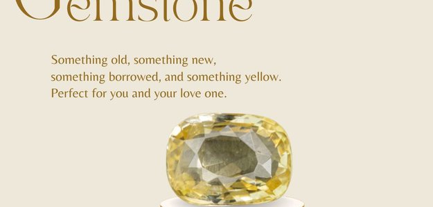 Natural yellow sapphire stone