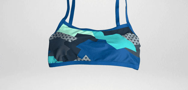 Shop Women's Colorful Camo Swim Bikini Top