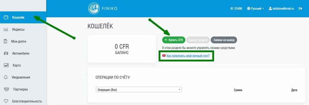 FINIKO - Весь цикл инвестирования от регистрации до дивидендов!